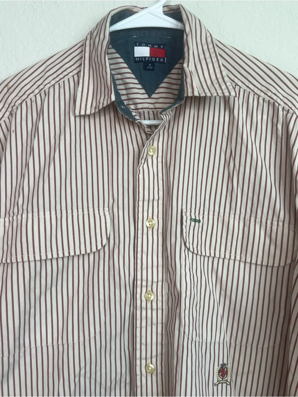 Dark Academia Vintage Striped Utility Button Up Shirt Preppy Academia